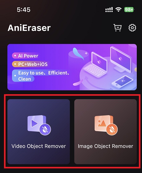 anieraser ios app verwenden