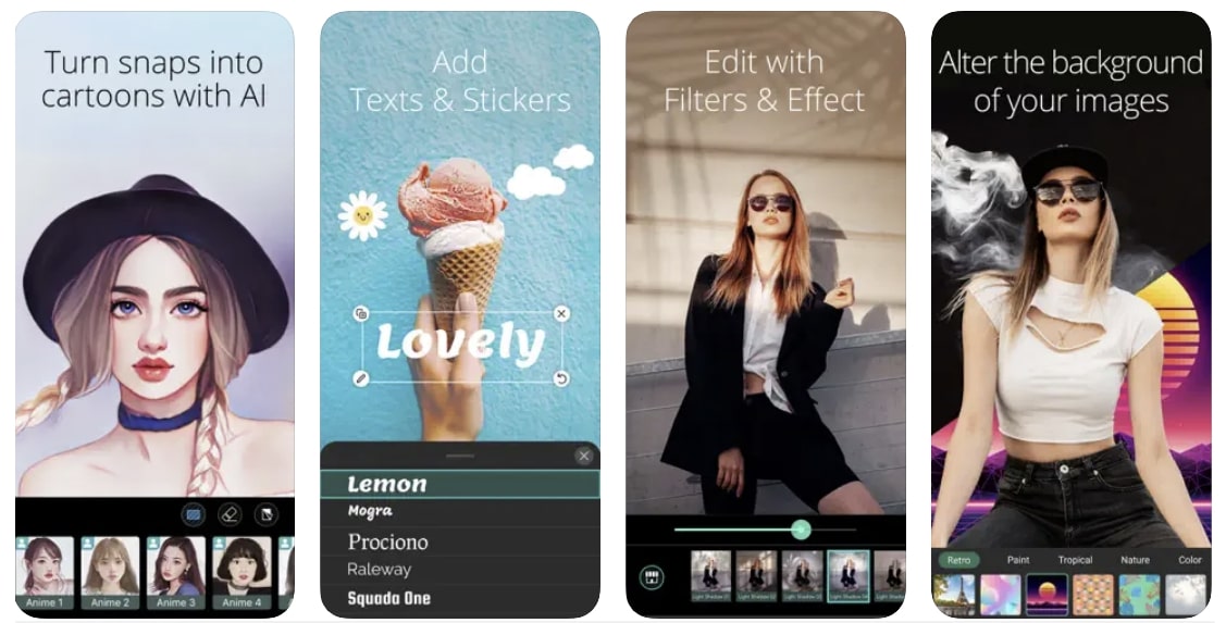 caratteristiche dell'applicazione mobile photodirector