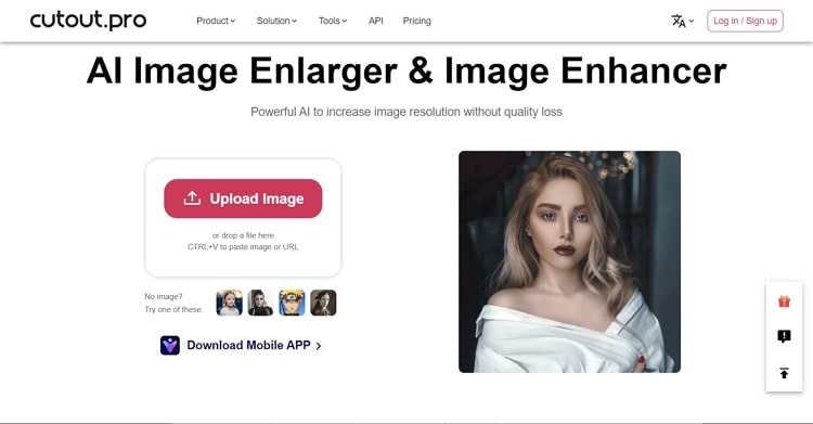 cutout pro ai image enlarger