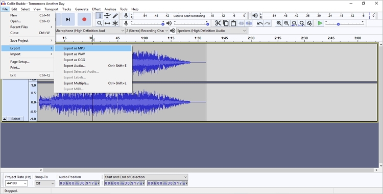 how to convert mp3 to midi with audacity