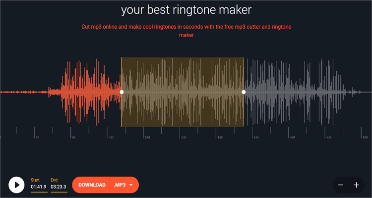 atur lagu youtube sebagai nada dering dengan ringtone-maker-wiz