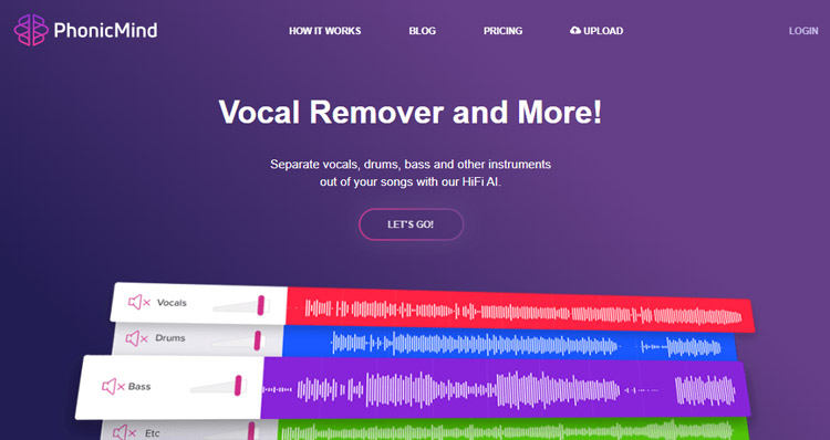 phonicmind vocal remover webseite