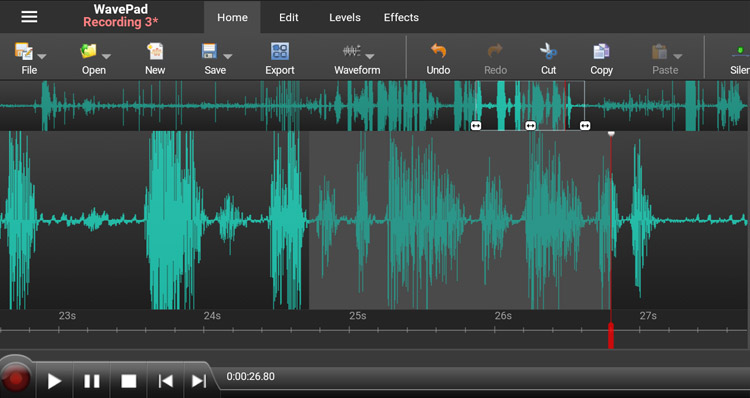 painel de dispositivo wavepad