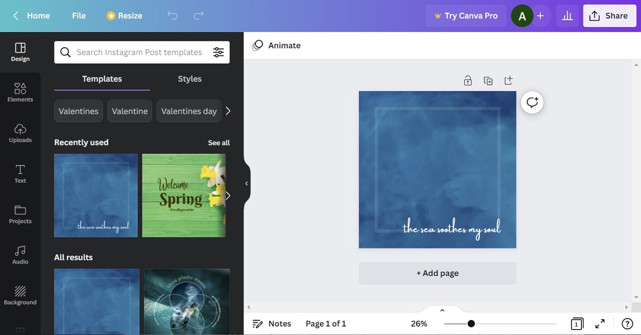 interface de l'éditeur d'images canva