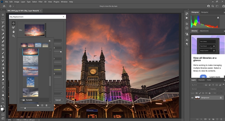 interface do adobe photoshop 