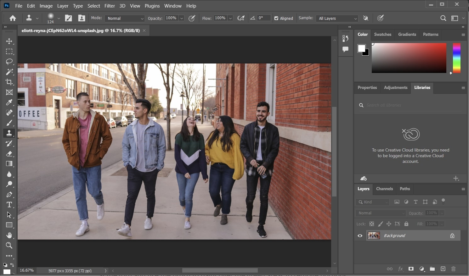 abre la imagen en photoshop