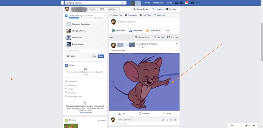Log in to Your Facebook Account and Find the GIF Post