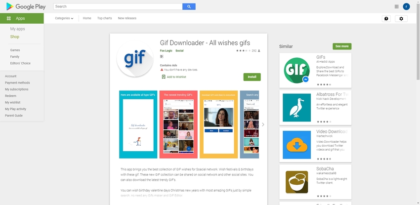 Aplikasi GIF Gratis - GIF Downloader