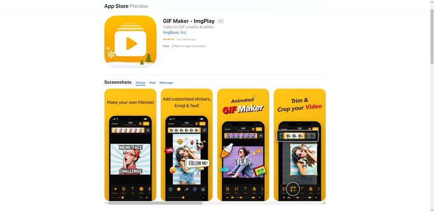 Turn Video to GIF iPhone-ImgPlay