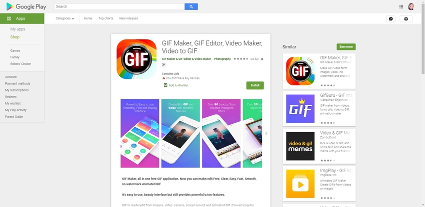 Create GIF from Video App-GIF Maker