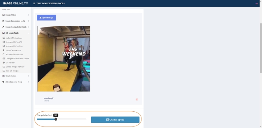 Sesuaikan Kecepatan GIF pada IMAGE ONLINE