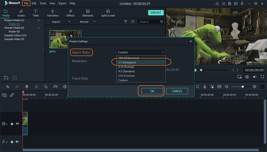Atur Aspect Ratio File di Filmora