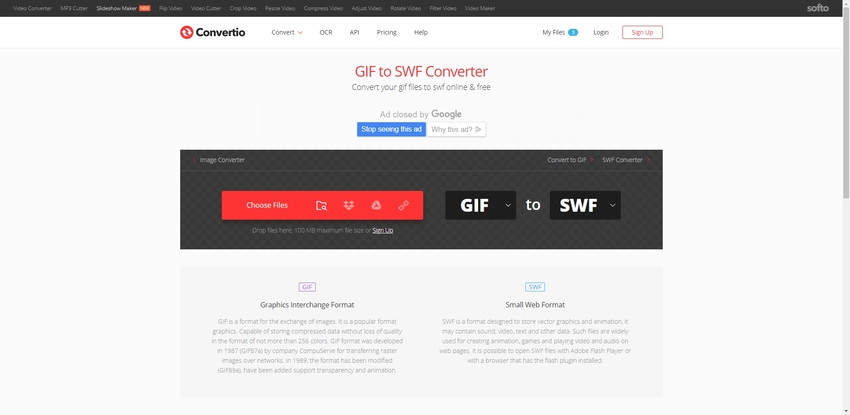 GIF to SWF Converter Online-Convertio