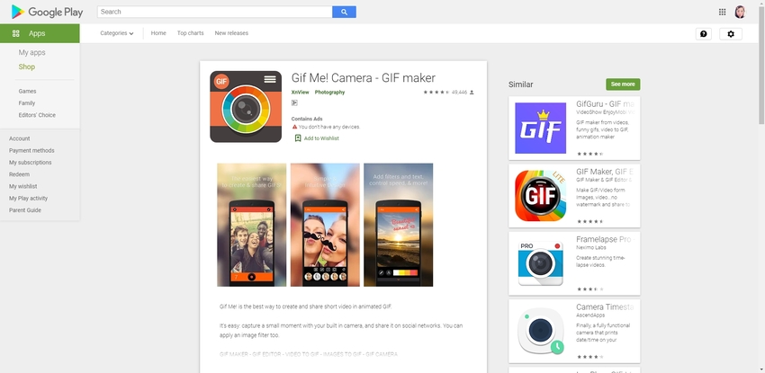 GIF Maker - GIF Camera – Apps no Google Play