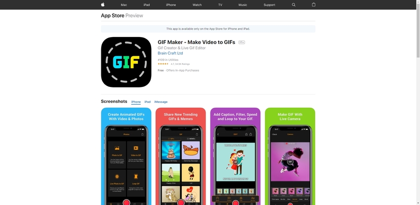 GIF Maker - Vídeo para GIF na App Store