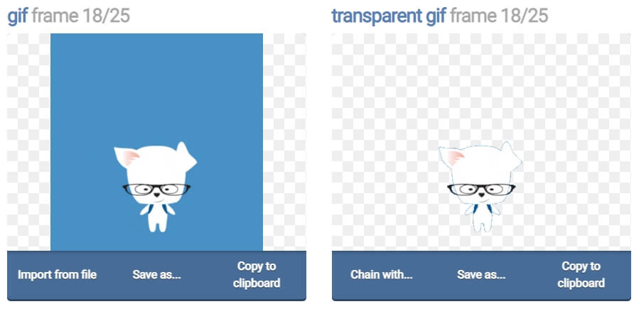 Save the Transparent GIF on OnlineGifTools