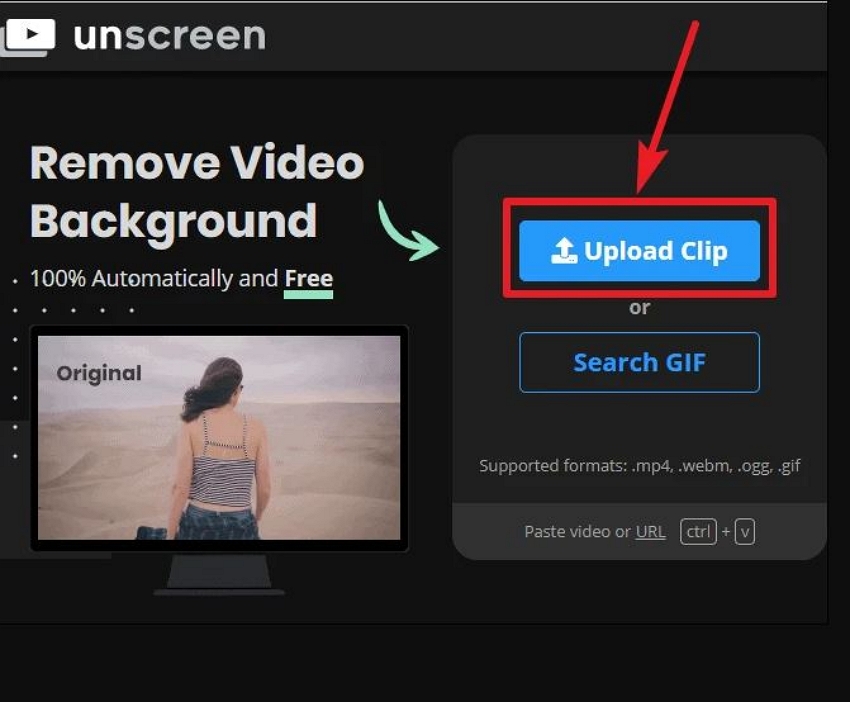 Input a GIF to Unscreen