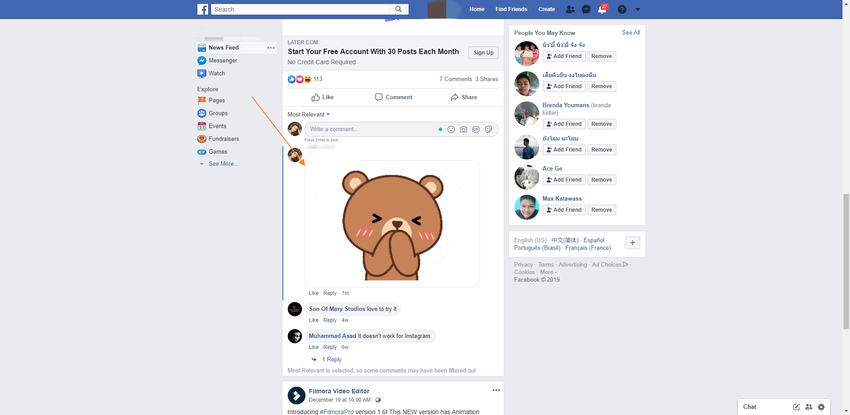 Taruh GIF pada komentar Facebook