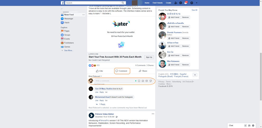 Temukan Komentar Facebook dan Tambahkan GIF Padanya.