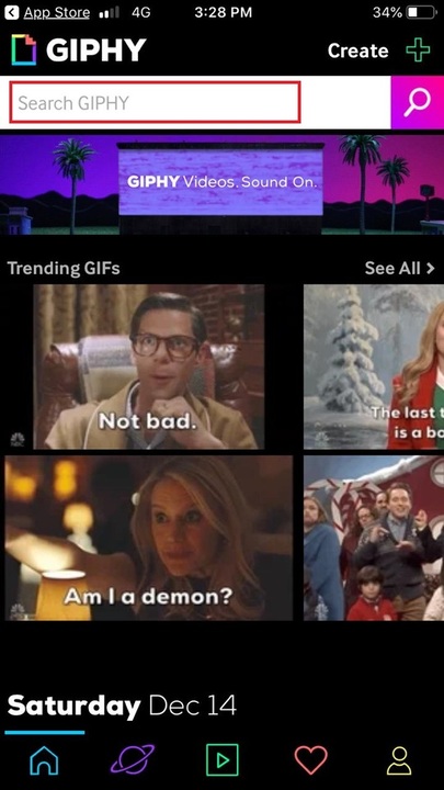 Search GIFs in Giphy App
