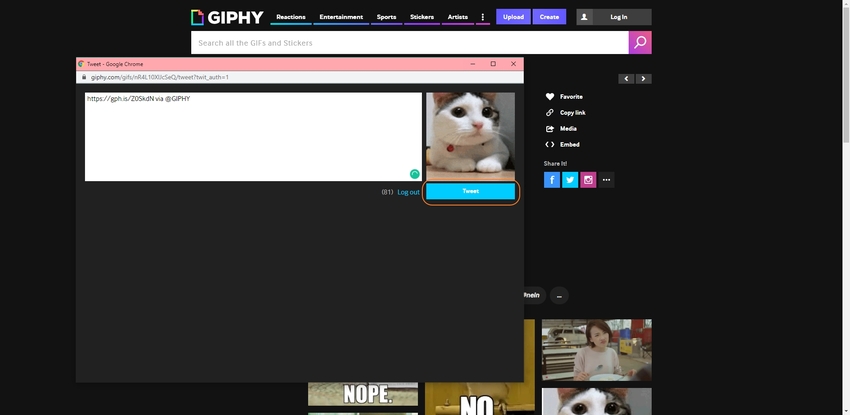 How to Post GIF on Twitter with Giphy