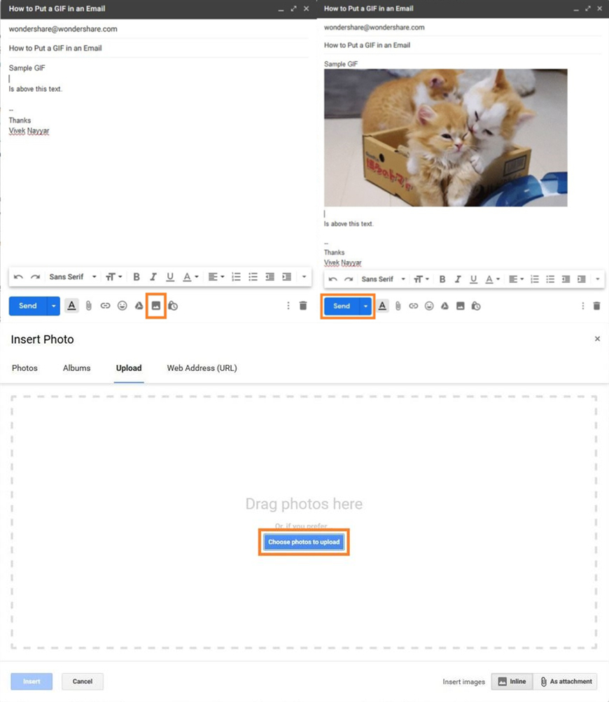 Masukan GIF dalam Gmail dan kirimkan