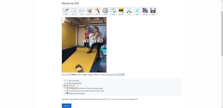 Free Reverse GIF Maker 5.2.0 Free Download