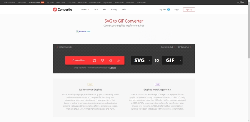 Convert SVG to GIF-Convertio