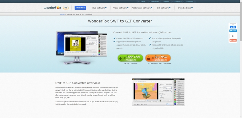 Convert SWF to GIF-Wonderfox