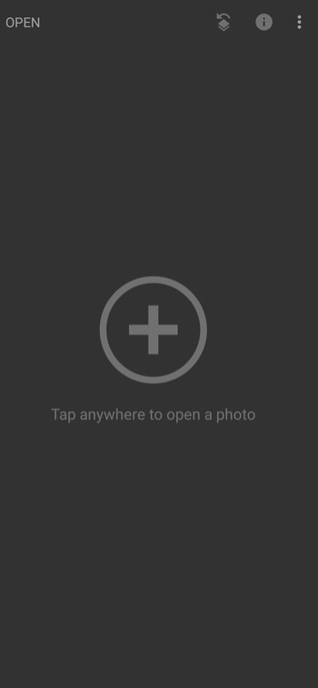 open a photo in snapseed