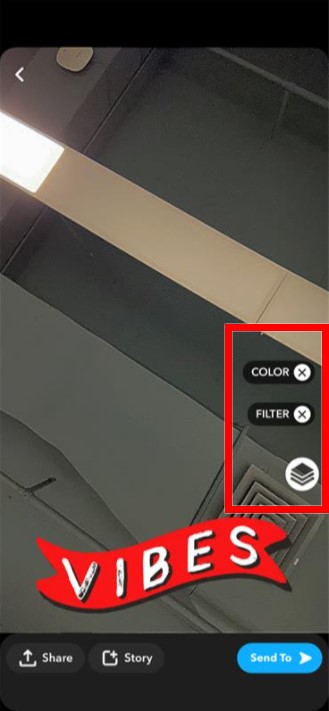 eliminar filtros en capas en snapchat