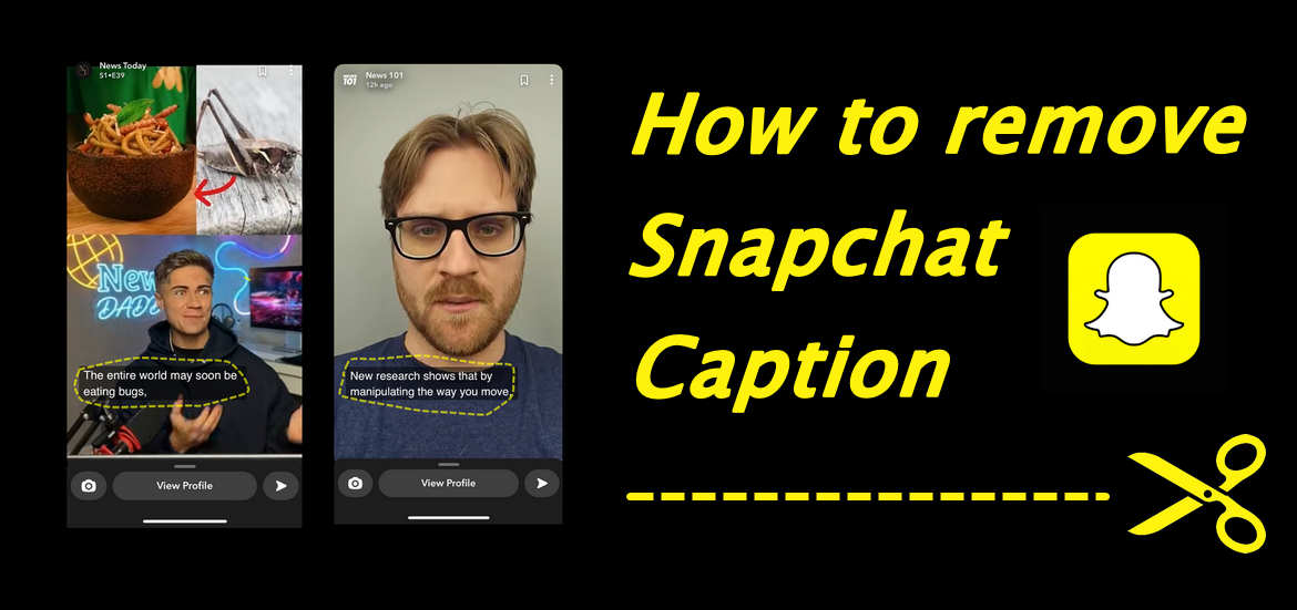 how to remove snapchat caption
