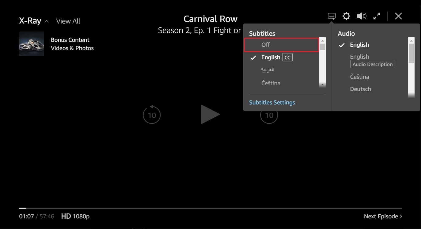 Remove Subtitles on Amazon Prime Through Multiple Ways