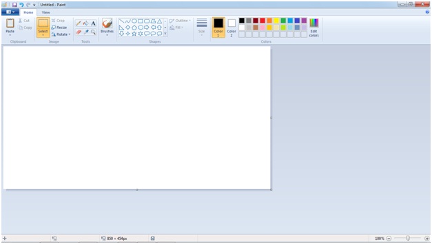 buka Microsoft Paint