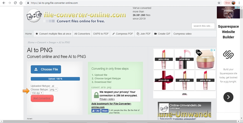 convert AI to PNG-File Converter Online