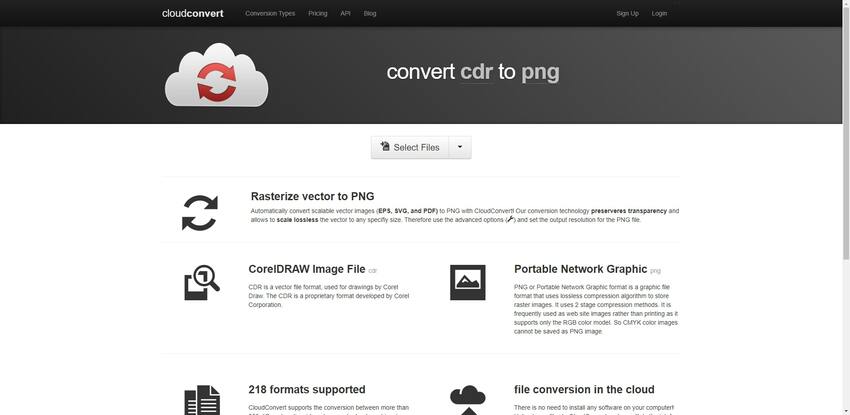 change CDR to PNG File in Cloudconvert