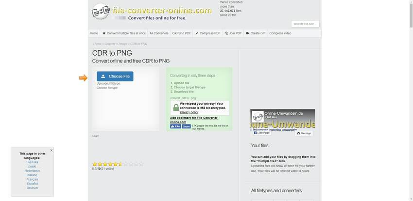 CDR to PNG converter-File Converter Online