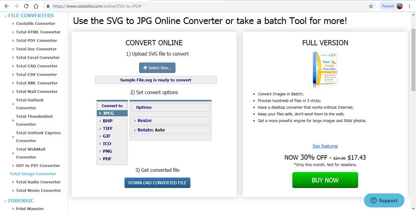 turn SVG to JPG-CoolUtilis