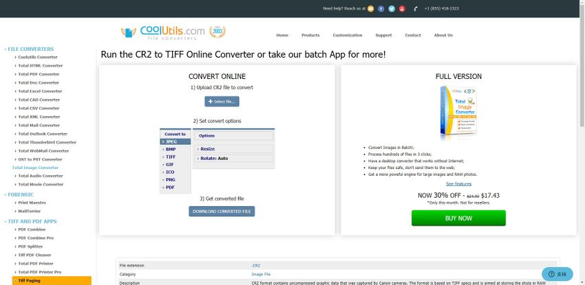 free cr2 converter to tiff