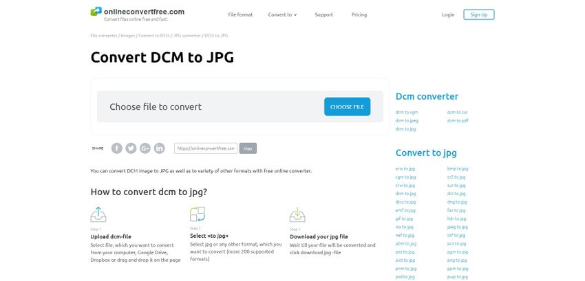 online convert DCM to JPG-Onlineconvertfree
