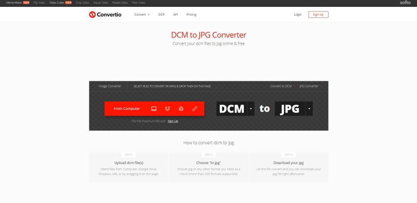 DCM file to JPG-Convertio