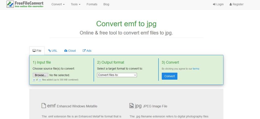 convert EMF to JPG format-FreeFileConvert