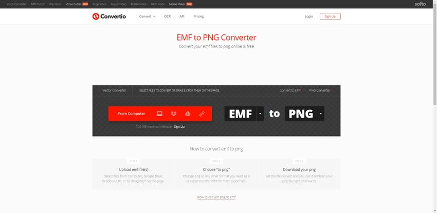 convert EMF to PNG format-Convertio