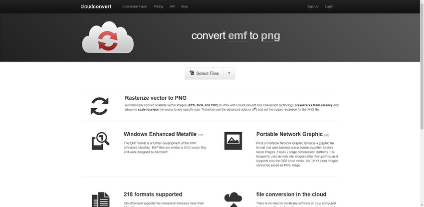 convert EMF to PNG-Cloud Convert