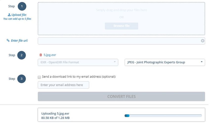 acquire file right from online converter-Docspal