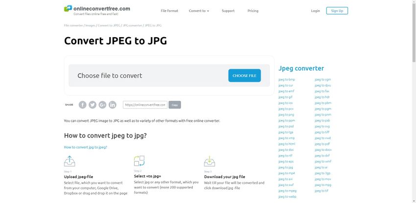 convert photo file to JPG in Onlineconvertfree