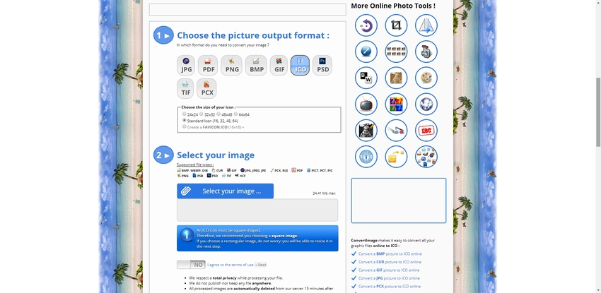 change GIF to ICO in Convert Image