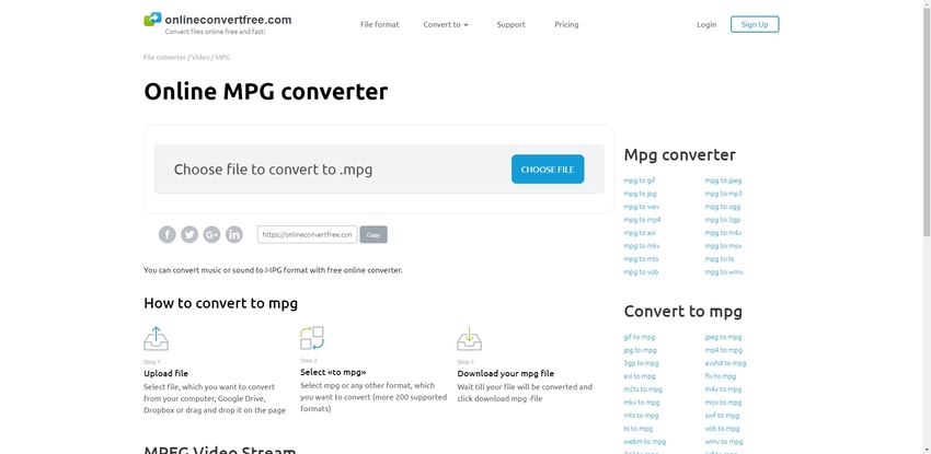turn GIF to MPG in Onlineconvertfree