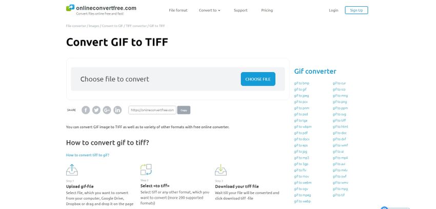 add a GIF to Onlineconvertfree