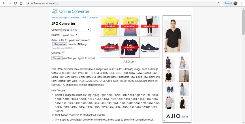 JPG Online Converter-Online Converter